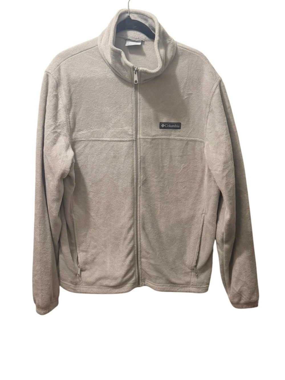 Columbia Full-Zip Fleece Jacket - Light Beige/gray L